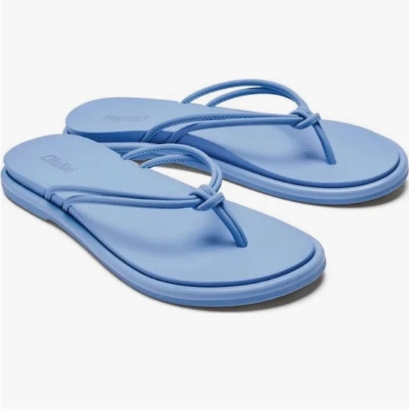 OLUKAI Aka Blue Water Proof Support Beach Flip Flop Knot Sandals Size 8 NWT - Picture 1 of 12